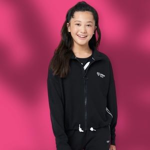 New in! Justice J Sport Mock Neck Zip-Up Sweatshirt. Girls XL 16/18​